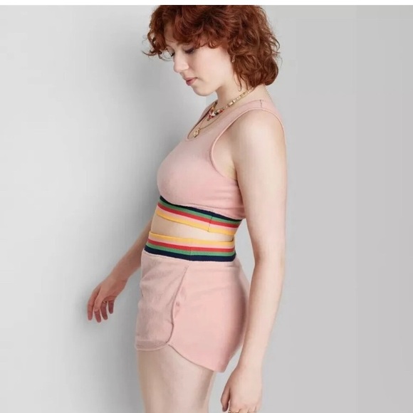 PR: 🟫 Wild Fable Women’s Mid Rise Velour Track Shorts - Picture 4 of 10